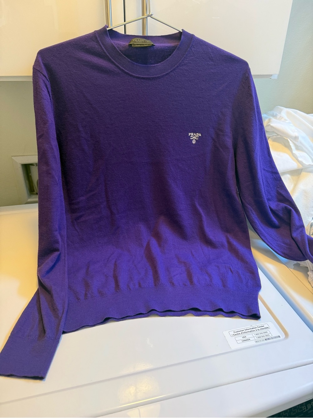 Prada Merino Wool Sweater — Purple — Size 52 (Men’s L/XL Equivalent)